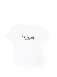 Balmain Kids Logo Printed Crewneck T-Shirt