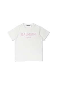 Balmain Kids Logo Printed Crewneck T-Shirt