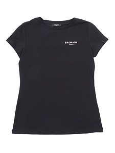 Balmain Kids Logo Printed Crewneck T-Shirt