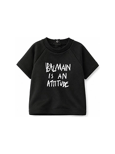 Balmain Kids Logo Printed Crewneck T-Shirt
