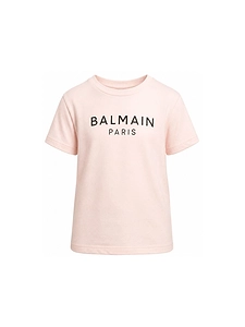 Balmain Kids Logo Printed Crewneck T-Shirt