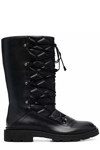 Bally Quilted Lace-Up Boots