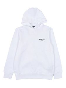 Balmain Kids Logo Printed Long-Sleeved Hoodie