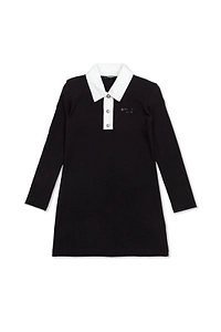 Balmain Kids Logo Printed Long Sleeved Dress