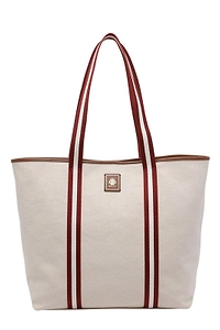 Bally Striped-Panel Top Handle Bag