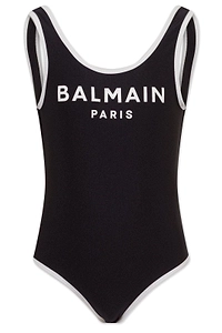 Balmain Kids Logo Printed Swimsuit