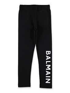 Balmain Kids Logo Printed Stretched Leggings