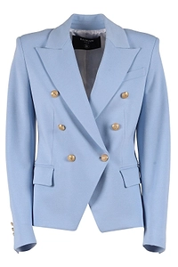 Balmain Kids Long Sleeved Double Breasted Jacket
