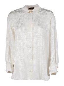 Balmain Kids Monogram Striped Shirt