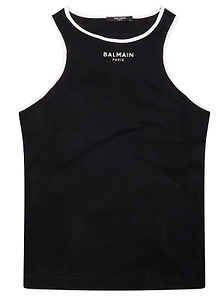 Balmain Kids Printed Balmain Paris Tank Top