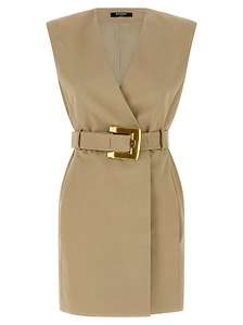 Balmain Anthem Belted Blazer Dress