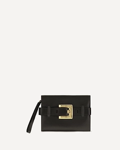 Balmain Anthem Buckle Wristlet Bag