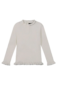 Balmain Kids Ruffled Trim Crewneck Jumper