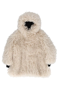 Balmain Kids Shearling Hooded Jacket