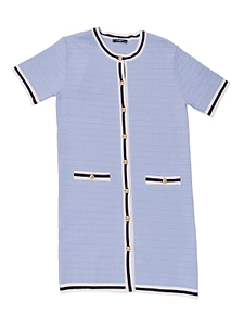 Balmain Kids Short Sleeve Button Dress