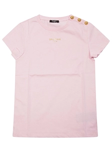 Balmain Kids Short Sleeve Crewneck T-Shirt