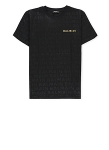 Balmain Kids Short-Sleeved Logo Printed T-Shirt