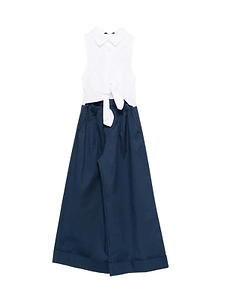 Balmain Kids Sleeveless Wide Leg Jumpsuit