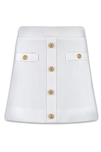 Balmain Kids Button Detailed Mini Skirt