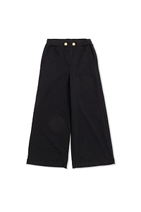Balmain Kids Button Detailed Wide Leg Trousers