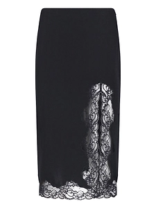 Balmain Lace Detailed Midi Skirt