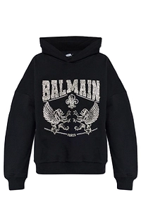 Balmain Logo Embellished Hoodie