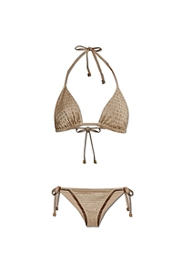 Balmain Logo Embellished Two Piece Swimsuit