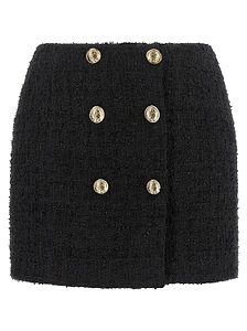 Balmain Button Detailed Mini Skirt