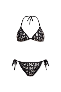 Balmain Logo-Printed Two-Piece Bikini Set