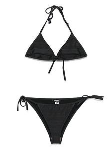 Balmain Logo Printed Two-Piece Bikini Set