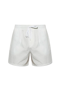 Balmain Logo Embroidered Drawstring Swim Shorts