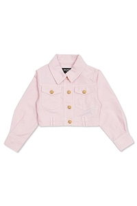 Balmain Buttoned Cropped Denim Jacket
