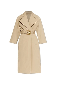 Balmain Long Gabardine Trench Coat