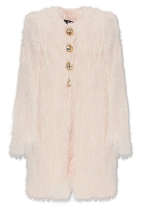 Balmain Long Sleeved Fringed Coat
