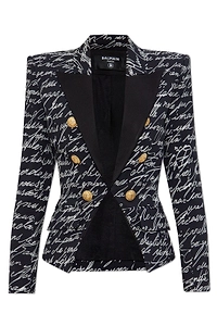 Balmain Monogram Button Detailed Blazer