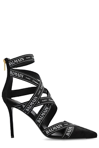 Balmain Couture Ribbon Crossover Strap Pumps