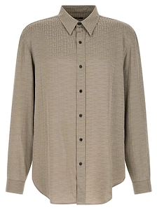 Balmain Monogram Long-Sleeve Jacquard Shirt