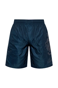 Balmain Logo Print Swim Shorts