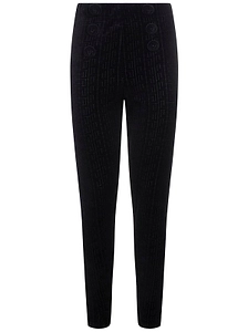 Balmain Monogram-Patterned Velvet Cropped Trousers