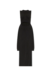 Balmain Cut Out Detailed Ribbed Maxi Dress