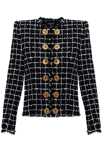 Balmain Cropped Tweed Jacket