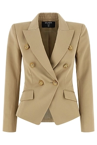 Balmain Gabardine 6-Button Jacket
