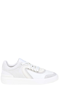 Balmain Panelled Lace-Up Sneakers