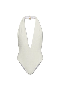 Balmain Plunge One-Piece Swimsuit
