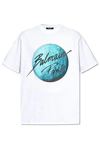 Balmain Graphic Printed Crewneck T-Shirt
