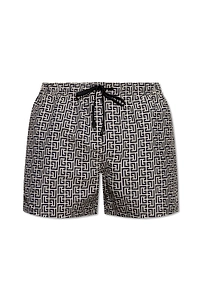 Balmain Printed Pb Labyrinth Swim Shorts
