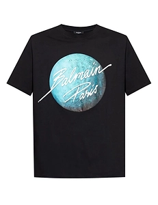 Balmain Graphic Printed Crewneck T-Shirt