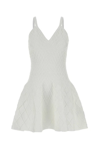 Balmain Quilted Knit Mini Dress