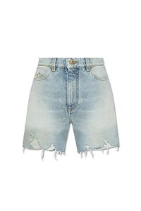 Balmain Raw-Cut Denim Shorts