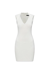 Balmain V-Neck Knitted Mini Dress